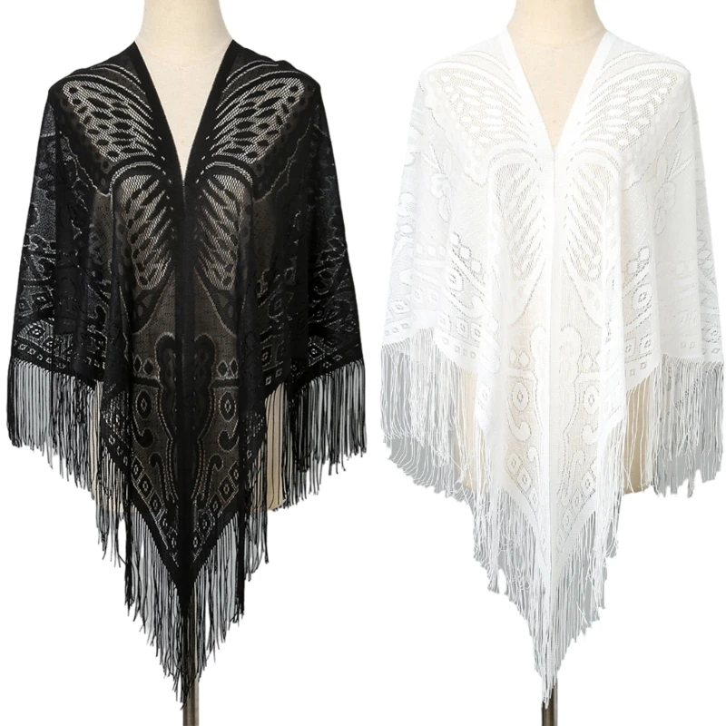 

Versatile Shawls for Women Fringed Neck Wrap All Matching Scarf Bandana Shoulder Wrap Poncho Female Travel Accessories