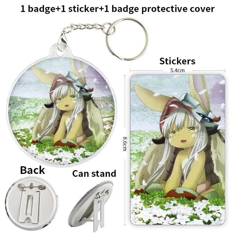 Nanachi Anime Character Game Soft Button Badge Brooch anchor Peripherals Pin Pupil 58mm 75mm Accessories Metal Gift For Friend