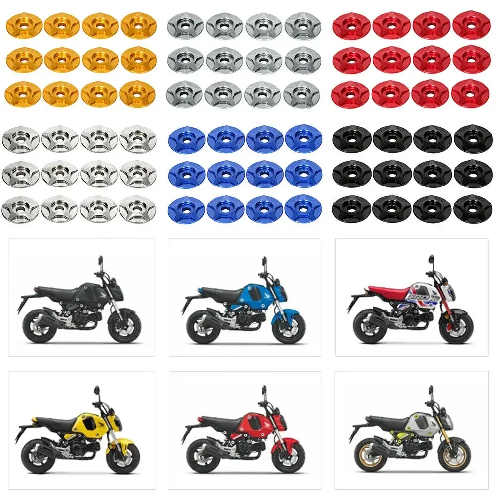 Motorcycle 12X Side Panel Cover Full Set Colored Verge Washers For HONDA GROM MSX 125 2022-2024 MSX125 GROM Parts Accessories