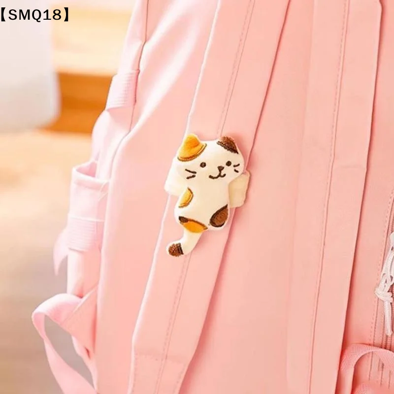 Kawaii Kitten Plush Bag Pendant Mini Cat Plush Doll Cartoon Plush Doll Bag Charms Soft Animal Stuffed Toy Girl Student Gift【SMQ】