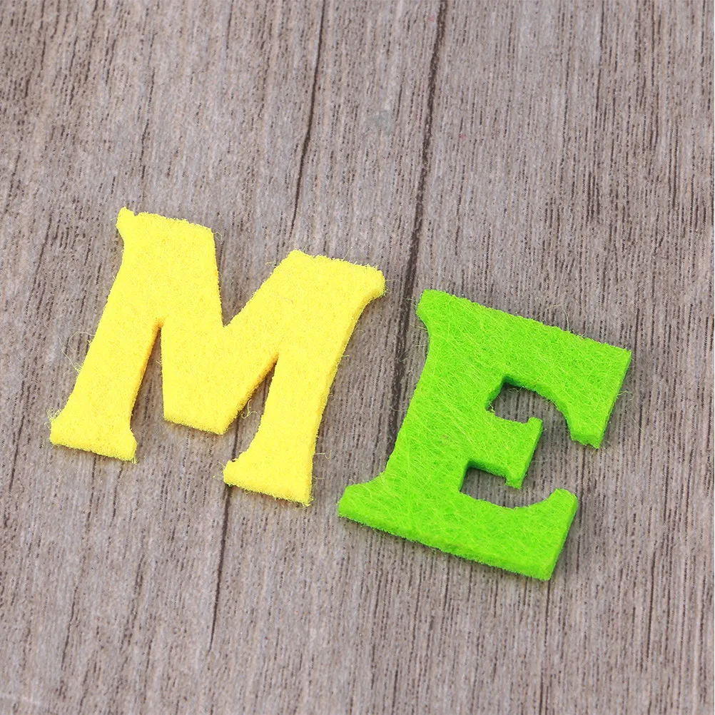 

50Pcs Felt Alphabet Letters Assorted Abcs for DIY Crafts Scrapbooking Hair Accessories Flower Embellishment Sew Glue Reusable