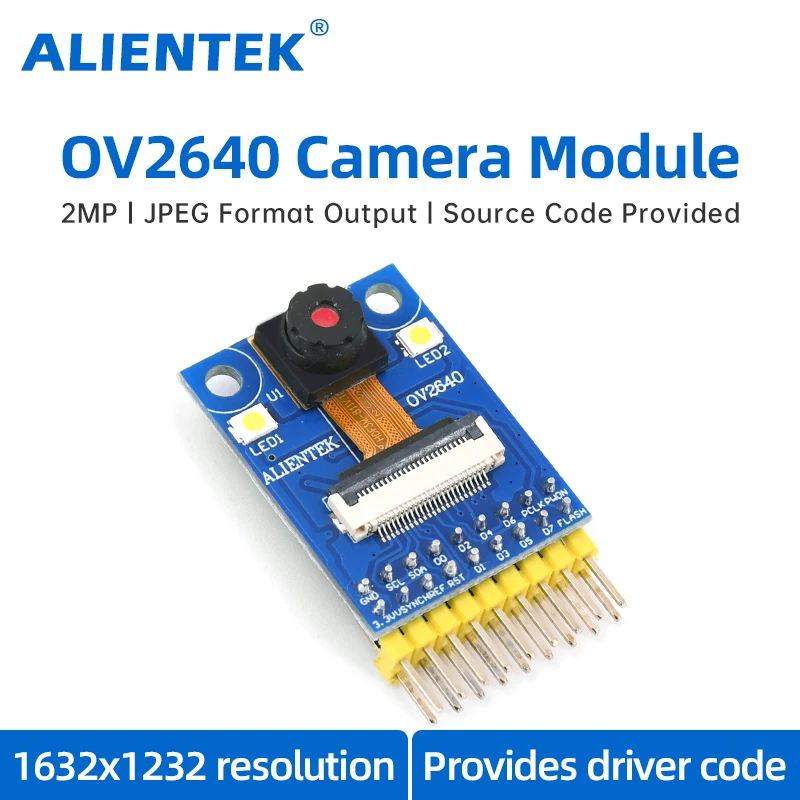 OV2640 Camera Module for ESP32 MC2640 200W Pixels Support JPEG STM32 Source Code Suitable for Development Boards 18P FPC Wire