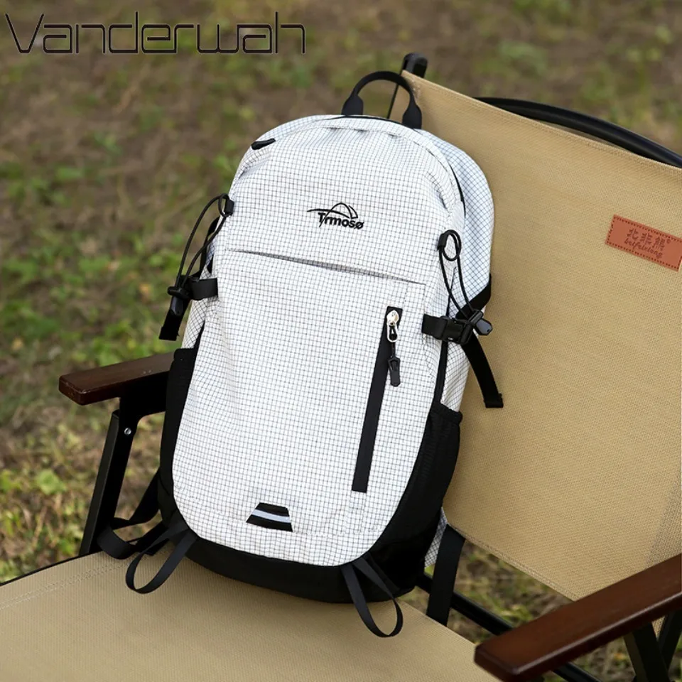 

Luxury Unisex Large Capacity Solid Color Backpack with Reflective and Strip Rescue Whistle Outdoor Bag for Travel Camping Hiking