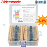 2600pcs Resistor Assortment Set Metal Film 0.25W 1/4W Resistance 130 Values Resistors Assorted Pack Kit PTC UHF Electronic Tools