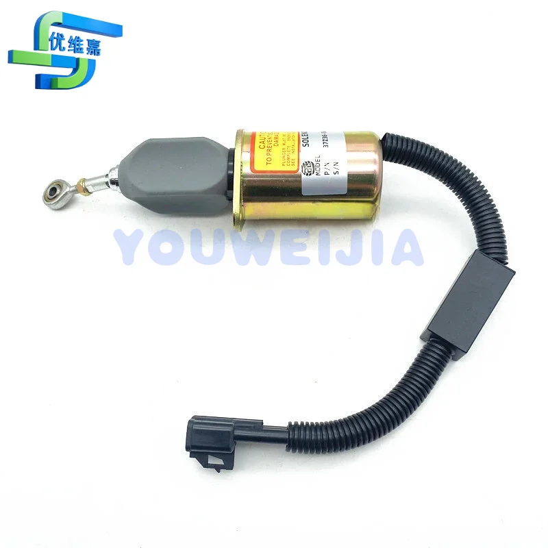For Dongfeng Tianlong Cummins 6CT flameout solenoid valve 37Z36-56010A fuel cut-off solenoid valve excavator accessories