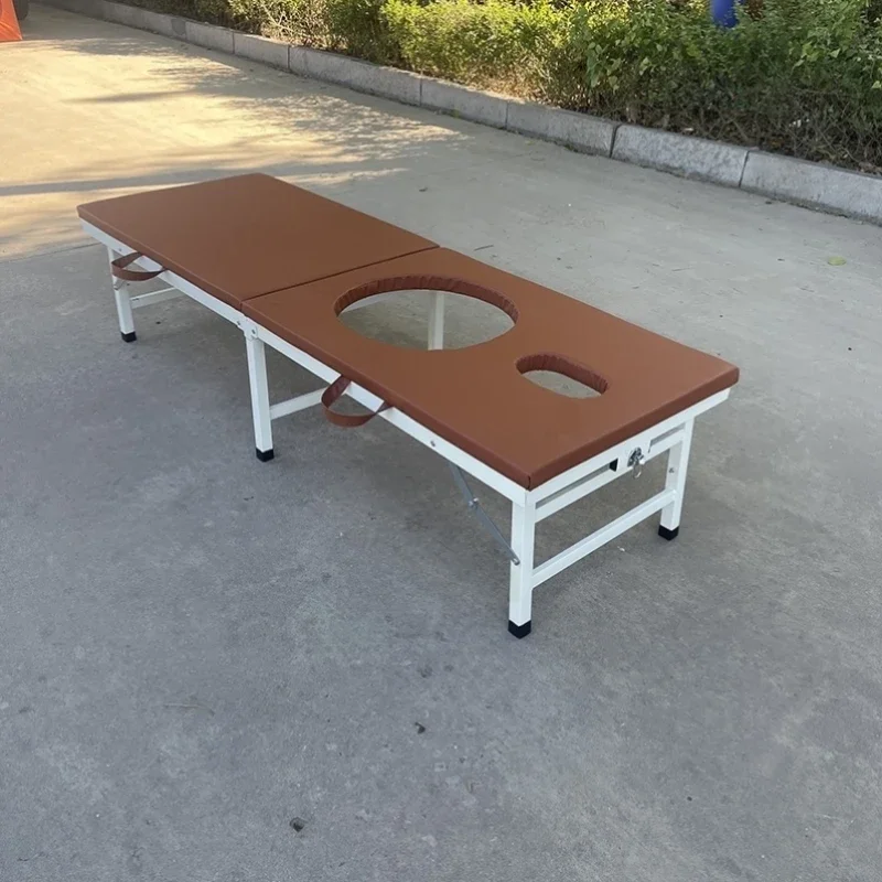 

Face Folding Massage Bed Portable Bathroom Metal Home Massage Table Physiotherapy Lettino Estetista Beauty Furniture