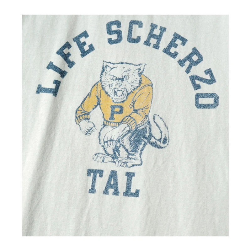 25SS KAPITAL Hirata and Hongri Tees Casual Cotton Tiger Fun Print Loose Round Neck Short Sleeved T-shirt