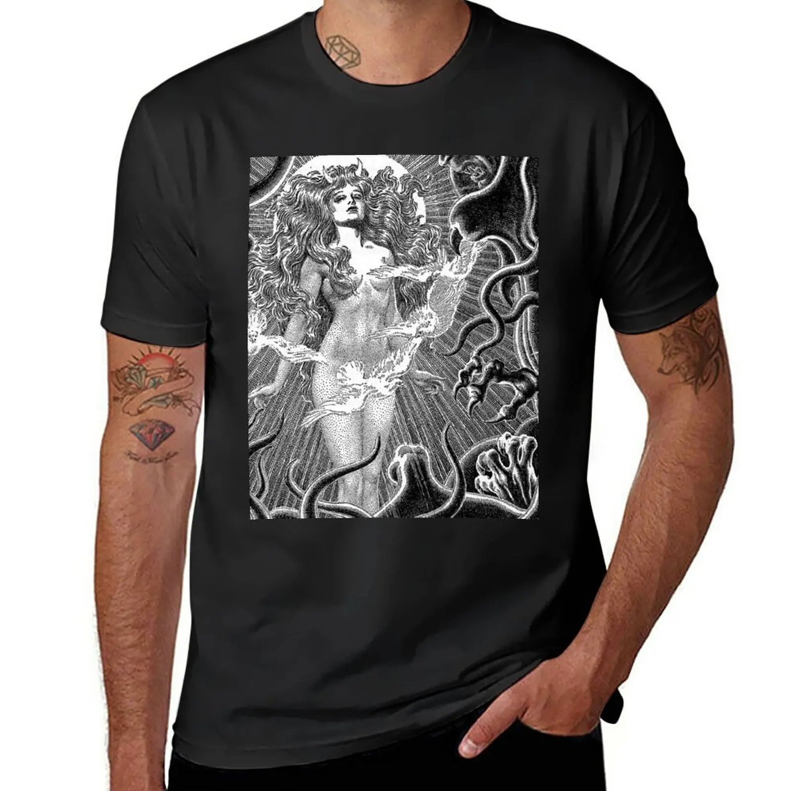 New Succubus, The Lustful Demon, by Virgil Finlay T-Shirt heavyweight t shirts boys t shirts clothes for men