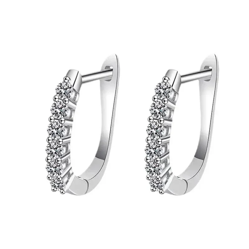 

Real 3mm 0.1 Carat D Color Moissanite Stud Earrings For Women Top Quality 100% 925 Sterling Silver Sparkling Wedding Jewelry