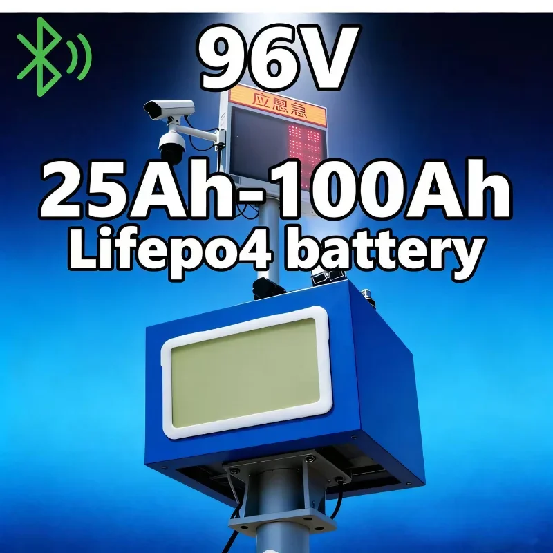 96V LiFePO4 Battery (30Ah-100Ah) | 5000W Power Bluetooth-enabled + Smart BMS. Designed for electric motors, robots, e-scooters,