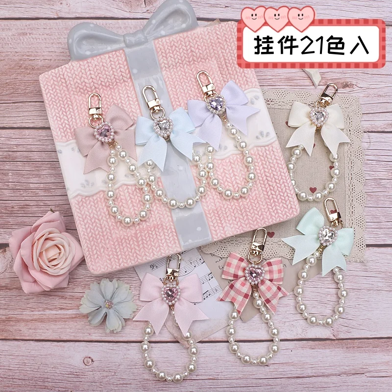 

Ручная работа, японский сладкий бант в стиле Лолиты, стразы, небольшой предмет, подвеска для мобильного телефона, сумка для ключей, сумка Lta, подвеска для женщин