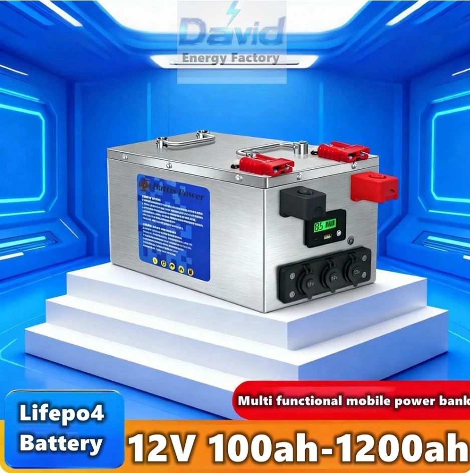 12V 500ah 600ah 100ah 200ah 300ah 800ah 1200ah Lifepo4 battery, suitable for both emergency and long battery life+APP