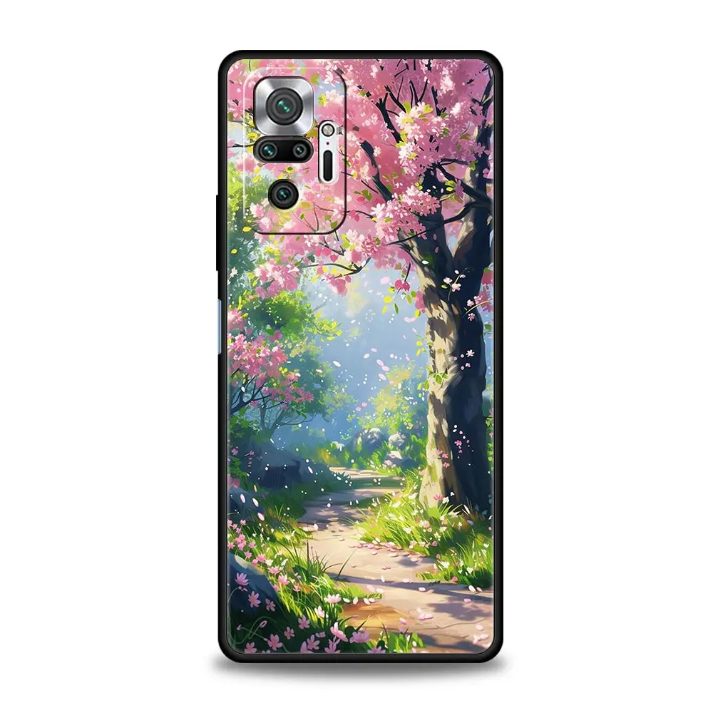 Etui na telefon dla Xiaomi Redmi Note 13 12 5G 9S 9 8 10 11 Pro 9T 13C 12C 10C 9C 9A 7 Pro miękkie silikonowe etui pejzażowe