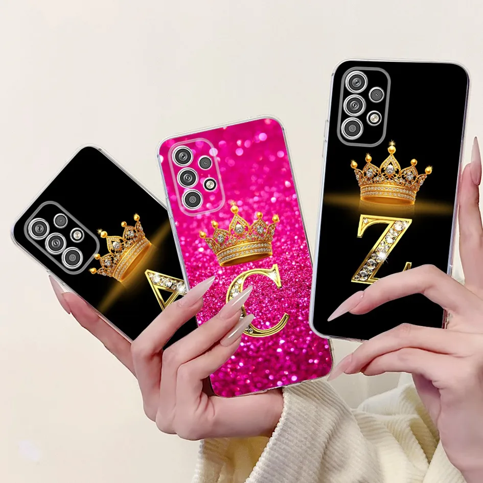 Etui na telefon Cute Letters do Samsung Galaxy A13 A23 A33 A53 5G Cover Clear Silicone Soft TPU Couple Cases do Samsung A13 4G Capa