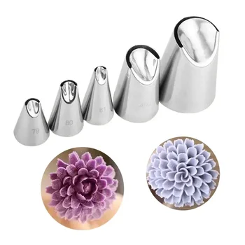 1/5Pcs of chrysanthemum Nozzle Icing Piping Pastry Nozzles kitchen gadget baking…