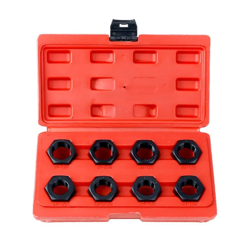 

Набор инструментов для нарезки резьбы на осях ABVJ-Twist (8 шт.): шестигранные метчики и плашки, ремонтный ключ