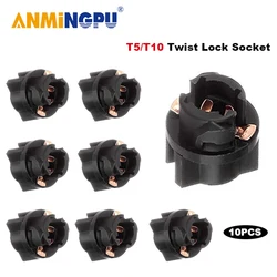 ANMINGPU 10X Signal Lamp T5 Led Twist Socket PC74 T10 Led W5W 174 PC194 Instrument Panel Cluster Socket Lamp Holder Base 192 168