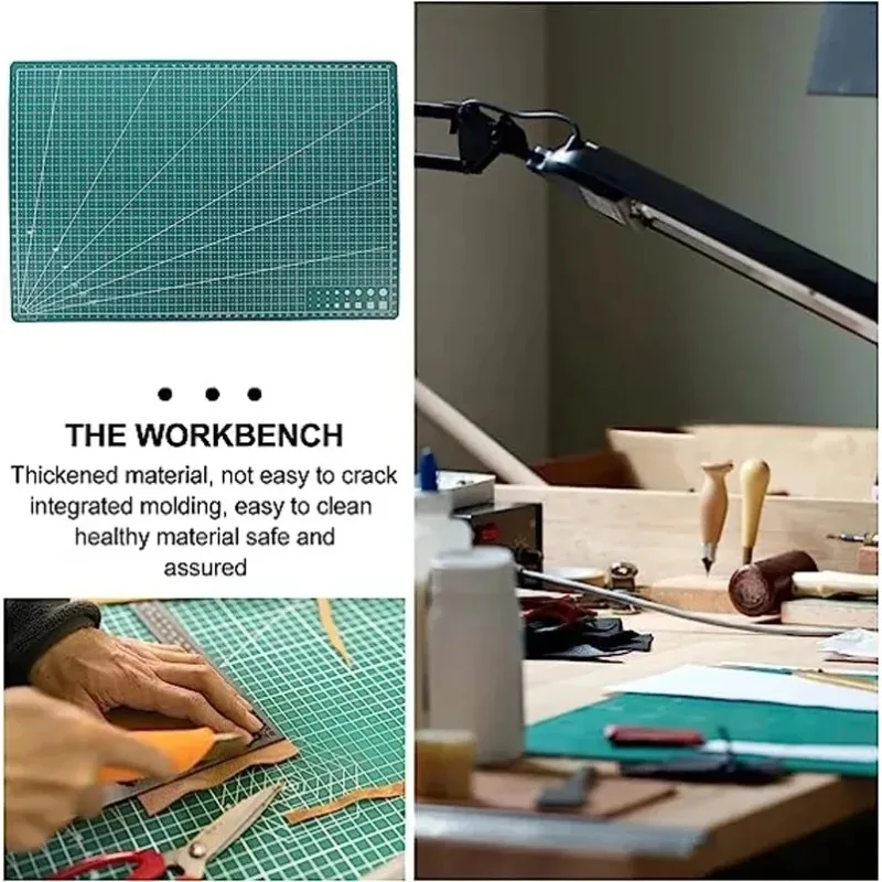 PP Plastic Multifunctional Cutting Mat for A3 A4 A5, High Elasticity Engraving Board Paper Carving Pad, Durable DIY Art Craft