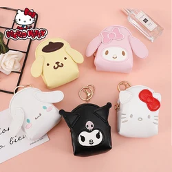 Hello Kitty Sanrio Zero Wallet Keybag Women's Wallet Small Bag Wallet Portable and Cute Toys Leather with Printed Wallet Gifts