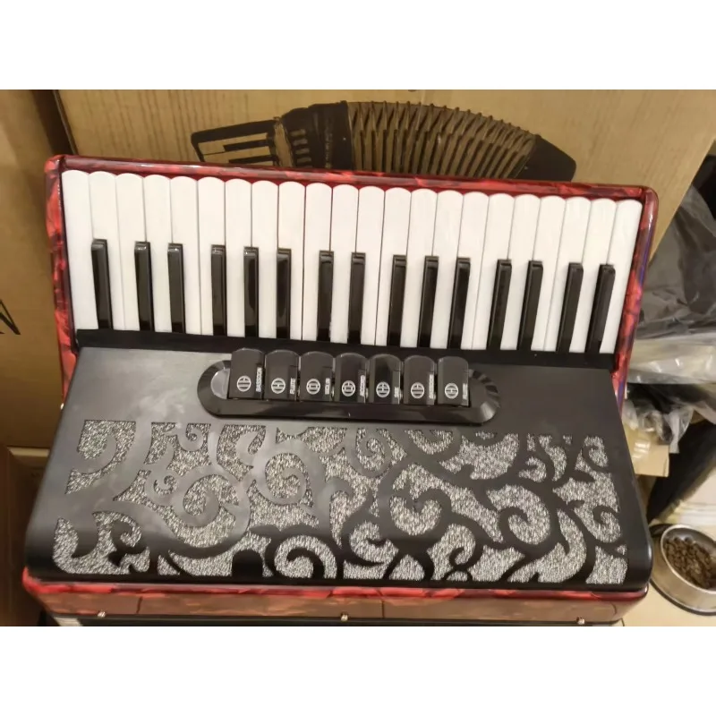 Professional Performance Test Grade  Chromatic Keyboard Accordion for Adults and Children Wood 37K96BS  Accordion  YM08-9637 view 2
