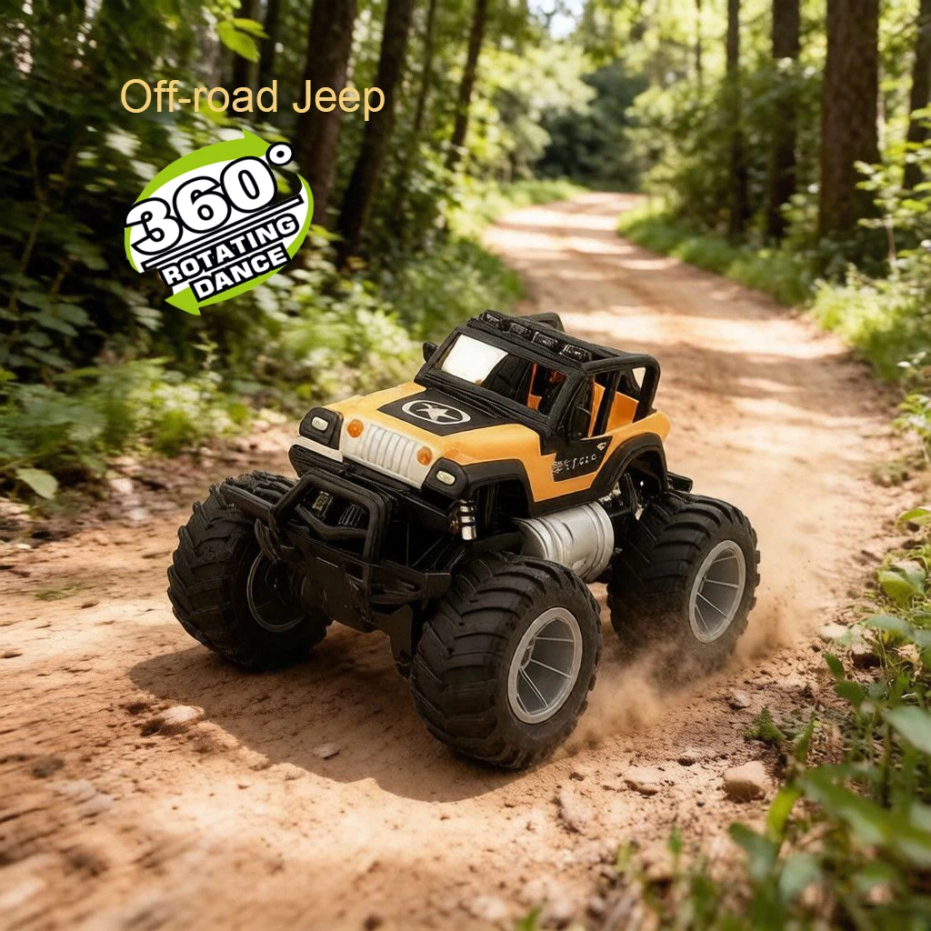 

2.4Ghz Remote Control Stunt Car with One-Button Demonstration Rotation, Off-Road Racing with Cool Lights, Climbing Car, Amphibious Vehicle, Holiday Gift for Friends