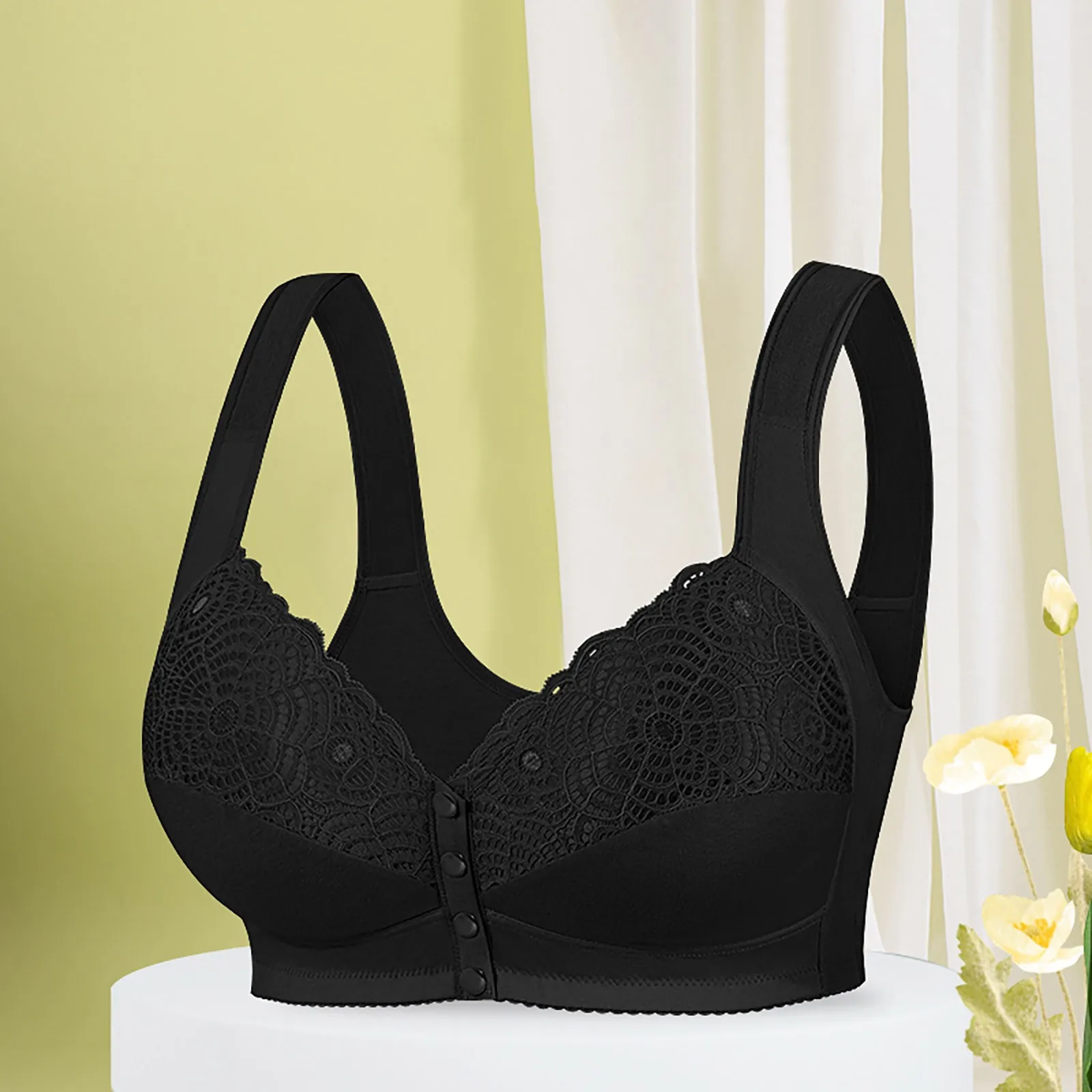 Women'S Wireless Bra With Seamless Smooth Comfort Wirefree Front Closure Bra Push Up Bra Plus Size Womens Comfortable Underwear