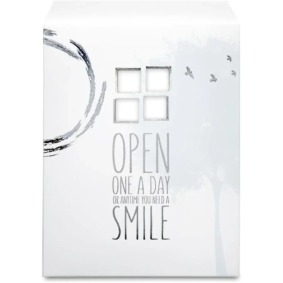 Glass Keepsake Gift Jar with Blank Papers to Write-Your-OWN Messages - Time Travel Ivory