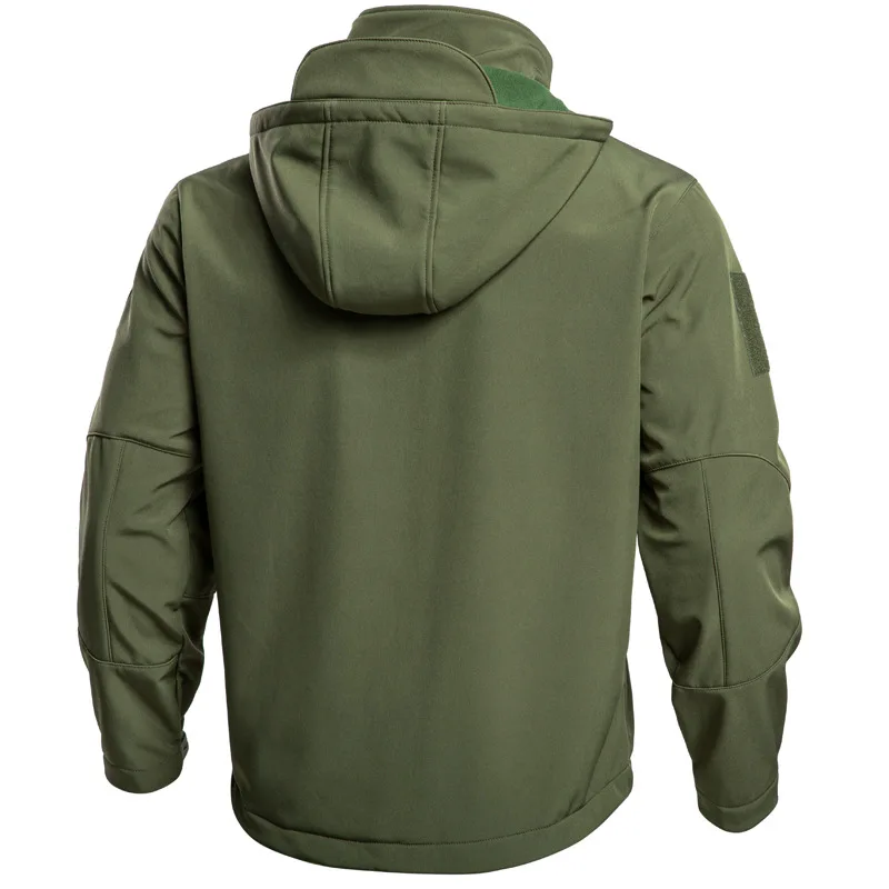 Immagine 4: Special Ops da uomo Tattico militare Soft Shell Giacca invernale foderata in pile caldo Cappotto con cappuccio staccabile Giacca a vento da snowboard per escursionismo