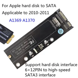 For Adapter Apple to SATA 6 +12 pin MacBook Air A1370 A1369 SSD 2010 2011 SATA SSD to 2.5