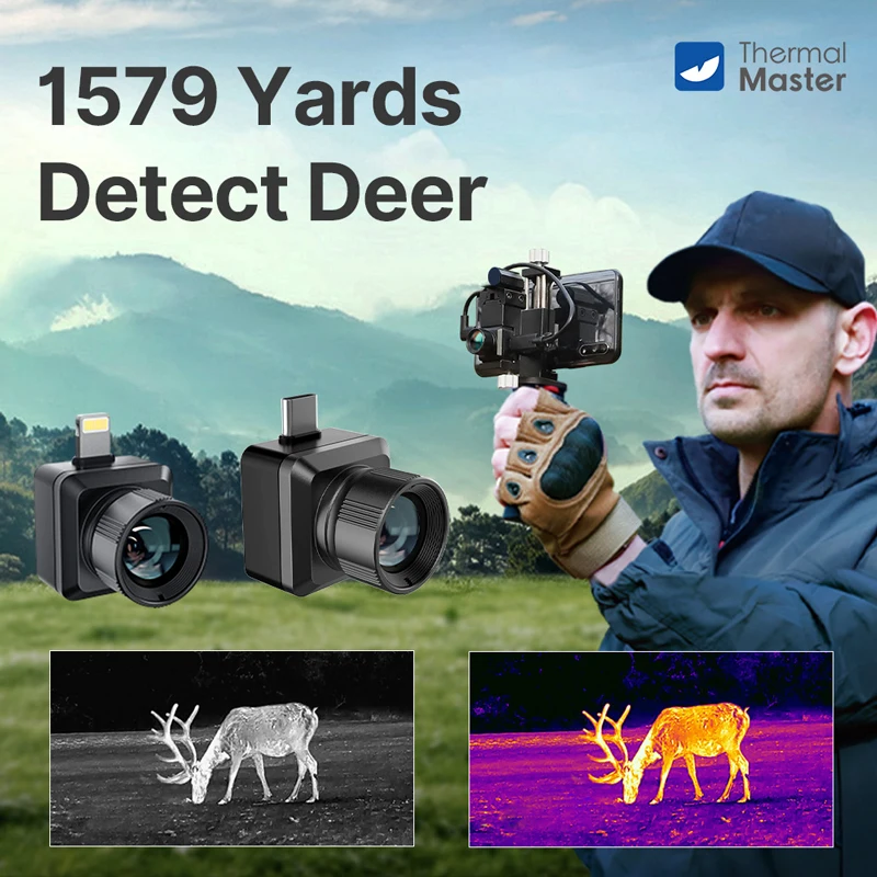 Thermal Imager for Hunting Deer 1579 Yards T2PRO Night Vision Monocular Scope for iPhone and Android Smartphone