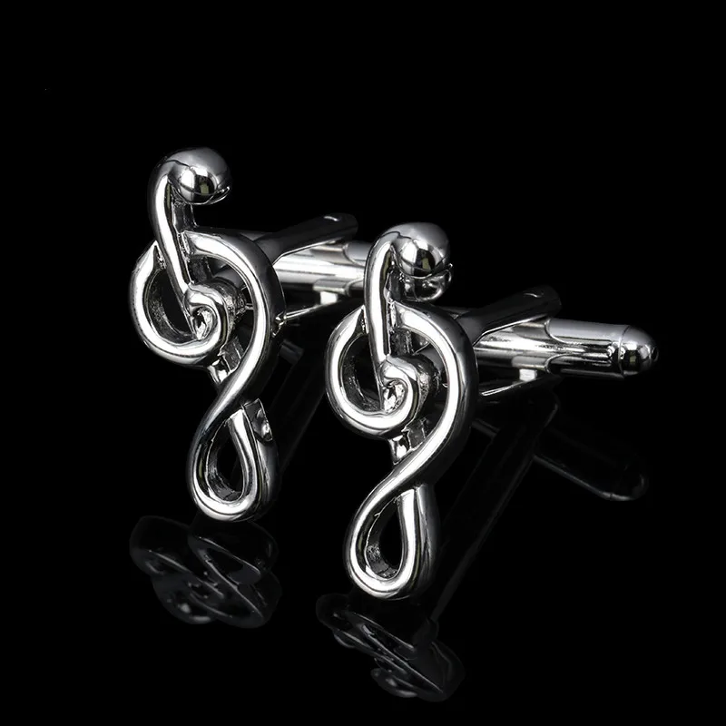 Hollow Musical Note Cufflinks For Mens Women Trendy French Shirt Cuff Links Office Wedding Cufflink Buttons Christmas Gift man