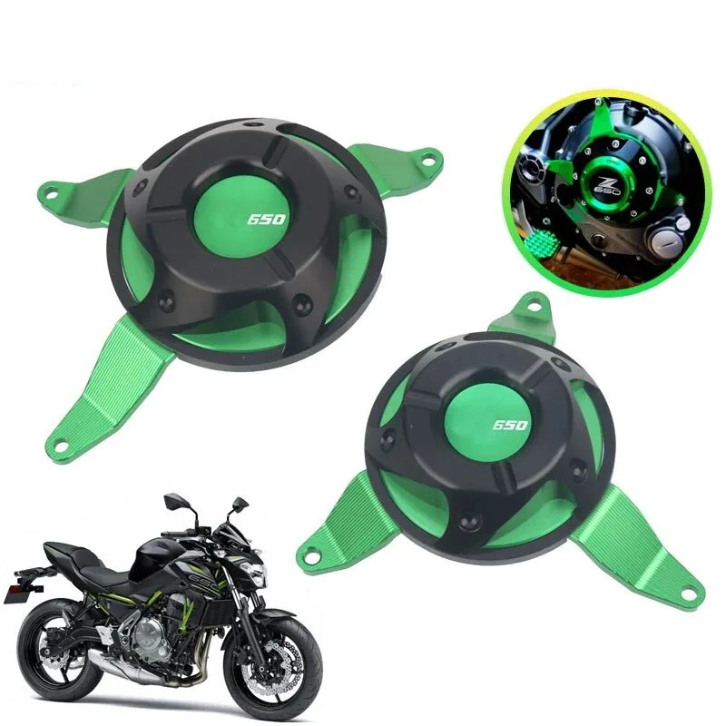 Accessori moto CNC motore statore Starter Cover telaio Slider Protector misura per Z650 Z 650 NINJA650 NINJA 650 2017-2023