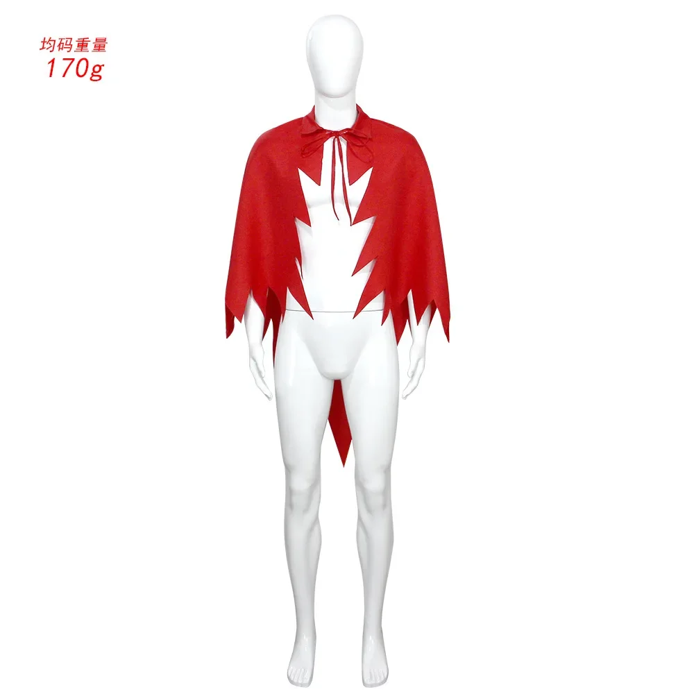 Halloween Red Cape Cloak Carnival Performance Party Cosplay Red Devil Horn