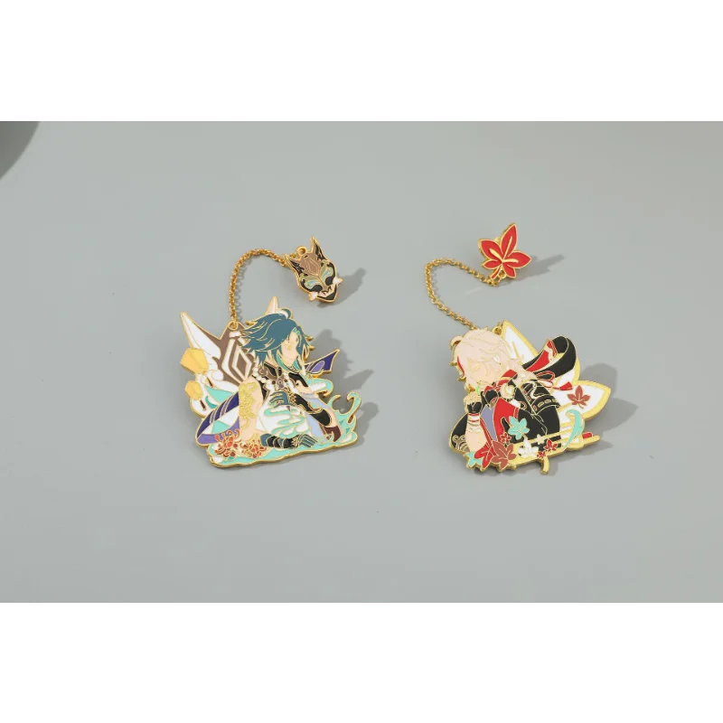 لعبة جينشين إمباكت كايديهارا كازوها فينتي تارتاليا ياي ميكو ميدالية معدنية هدية