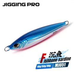 JIGGING PRO 18g 28g 40g 60g 80g BONY Long Casting Metal Jigs Shore Jigging Lure Sea Bass Bait