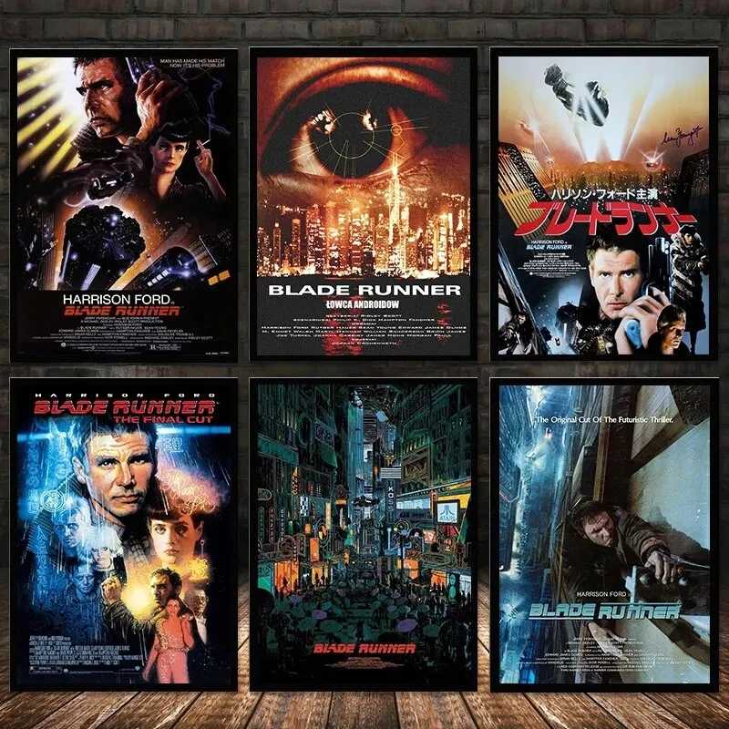 Póster de película Retro Blade Runner, lienzo, arte de pared, decoración de ciencia ficción Vintage para regalo de cine en casa