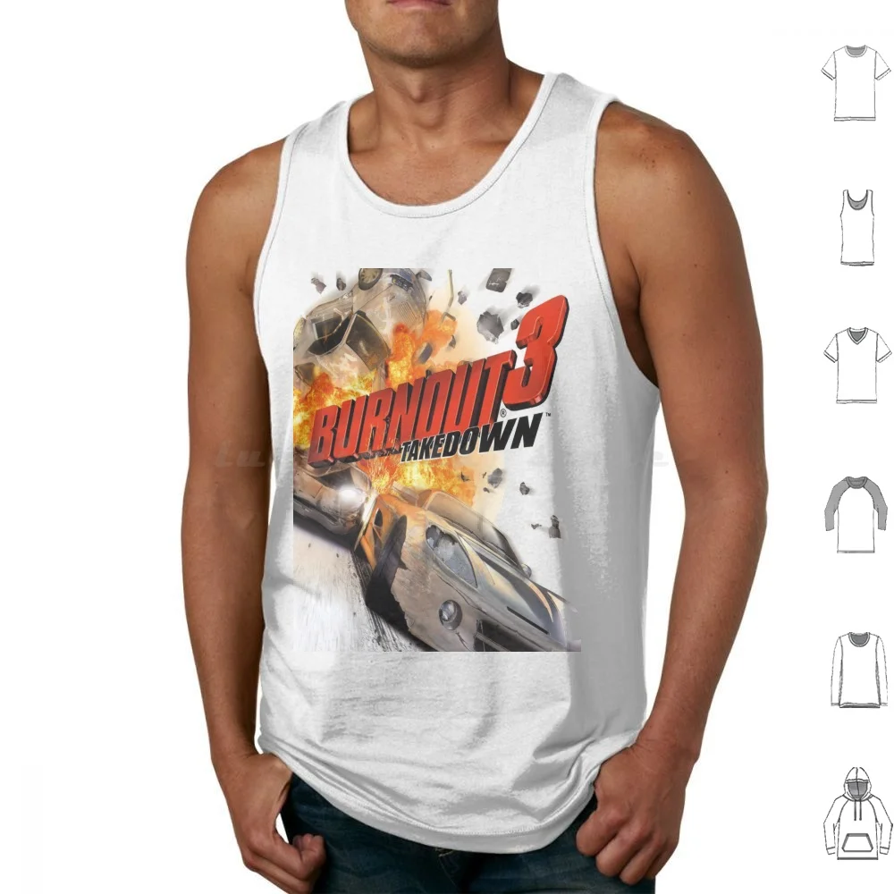 Burnout 3 Takedown Ps2 / Camisetas sin mangas Chaleco sin mangas Burnout Burnout 3 Takedown Ps2 Juego Videogame