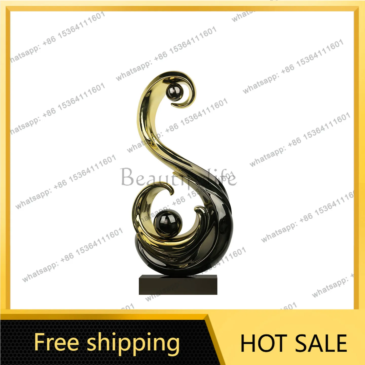 Modern simple abstract art ornament entrance living room decoration