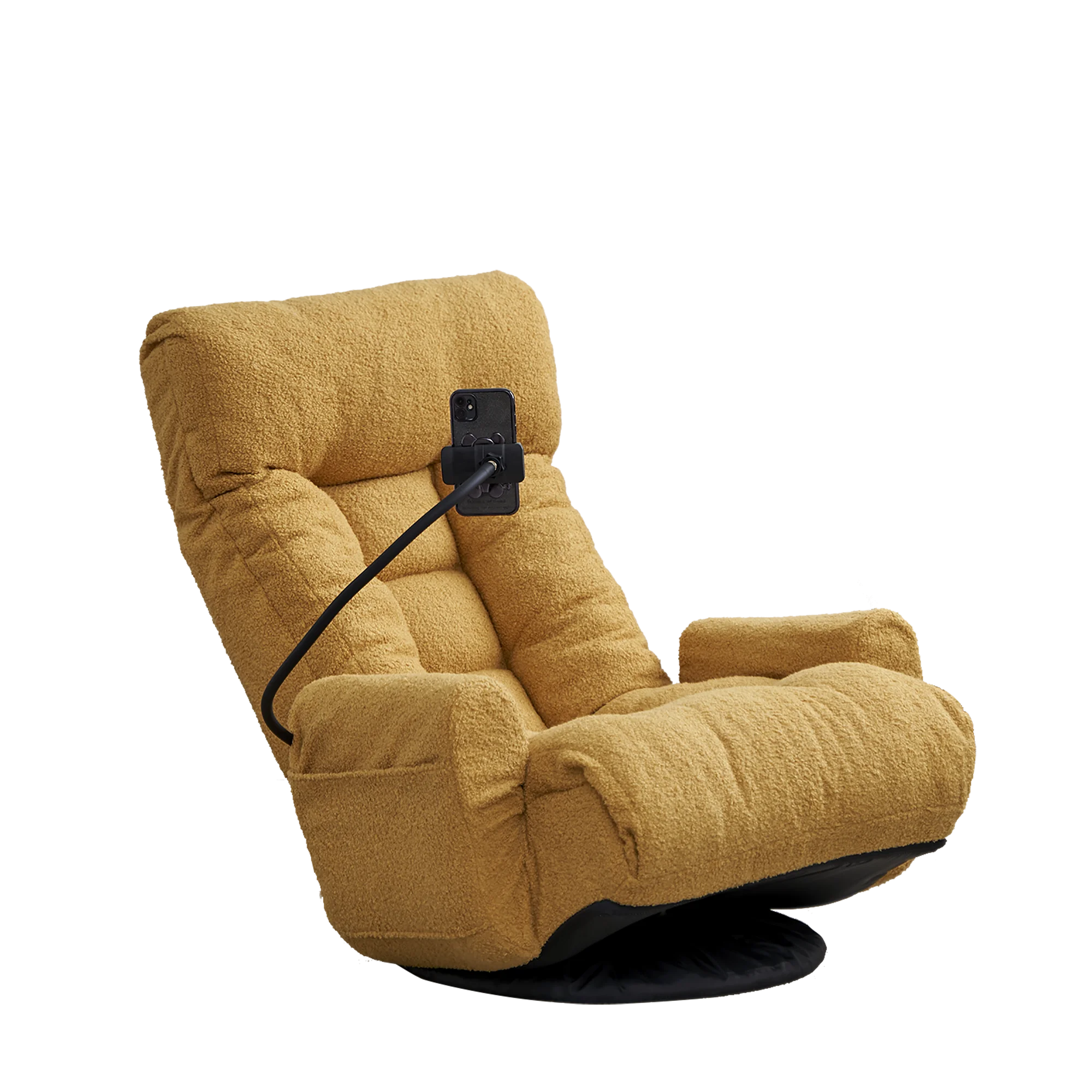 #&S  360 Degree Rotatable Sofa Chair Adjustable Head Waist Game Lounge Chair for Living Room Fabric Material Furniture~