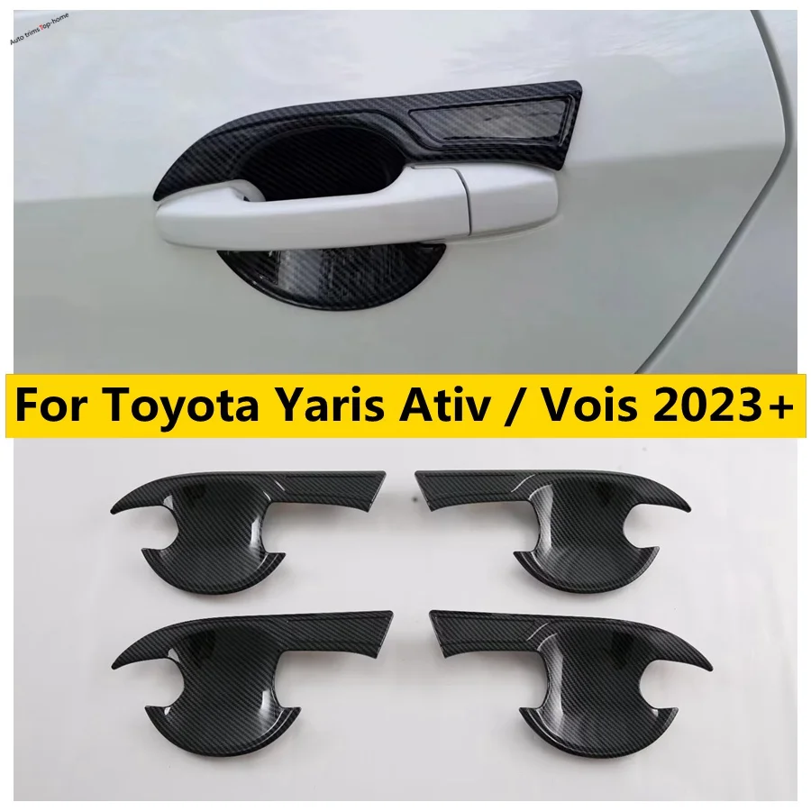 

Outside Door Handle Catch Cover Trim Inserting Decal Panel Cover Fit For Toyota Yaris Ativ / Vois 2023 2024 Car Accessories