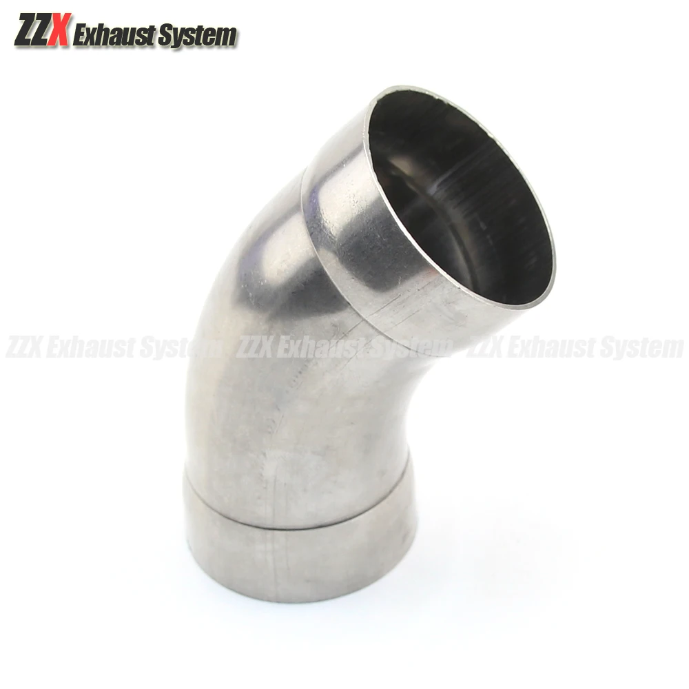 Car and motorcycle muffler exhaust pipe made of 45-degree stainless steel welded elbow SU304 material inner diameter 51MM 63MM