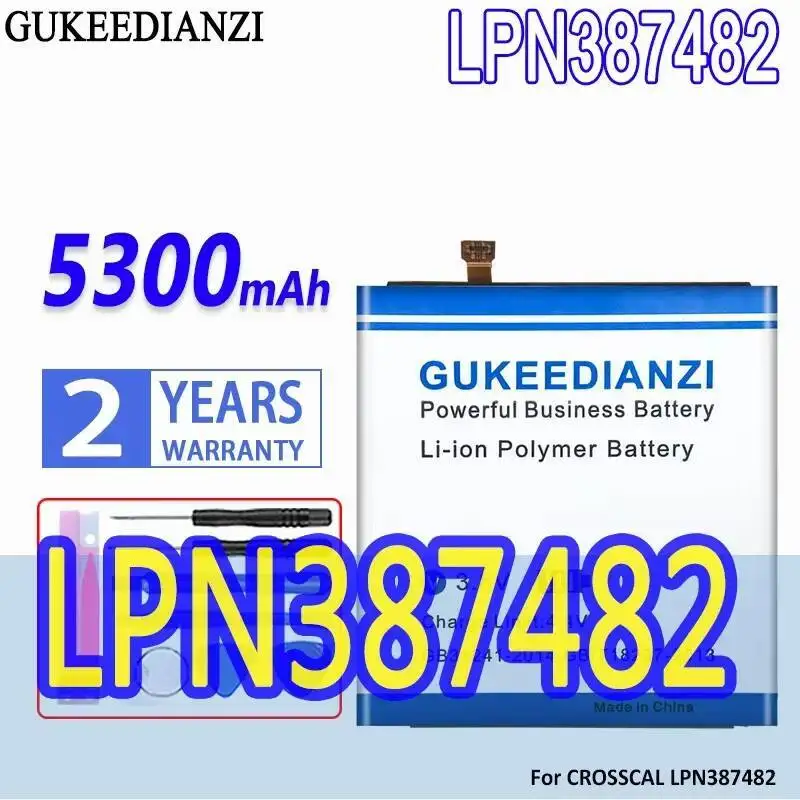 

Безопасный сменный аккумулятор премиум-класса для мобильного телефона емкостью 5300 мАч для Crosscal LPN387482