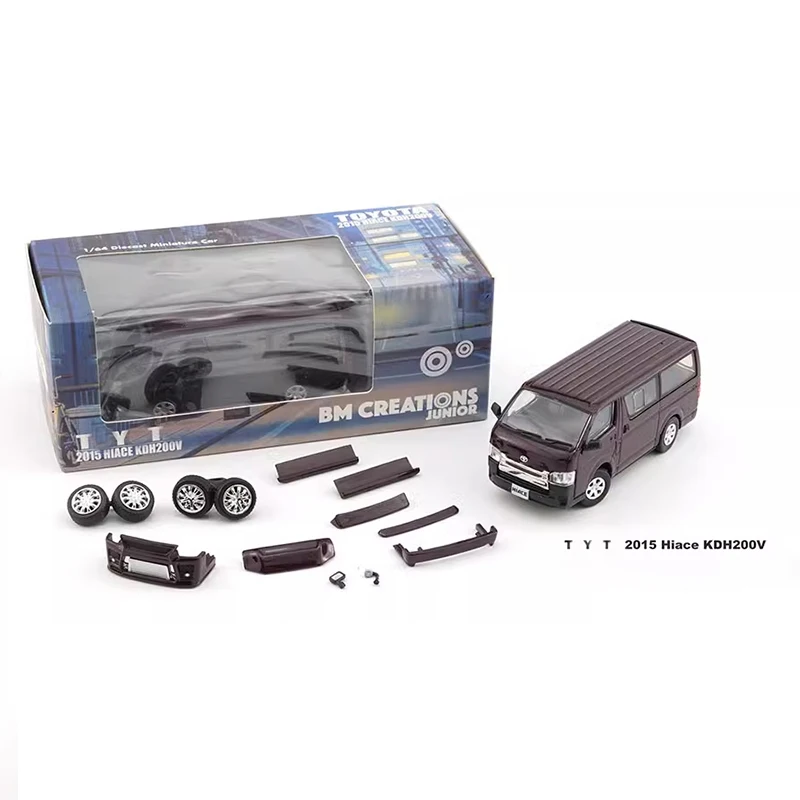 

BM масштаб 1:64 TYT Hiace KDH200V 2015 MPV сплав имитация модели автомобиля статическая коллекция украшенные праздничные подарки игрушки сувенирный подарок