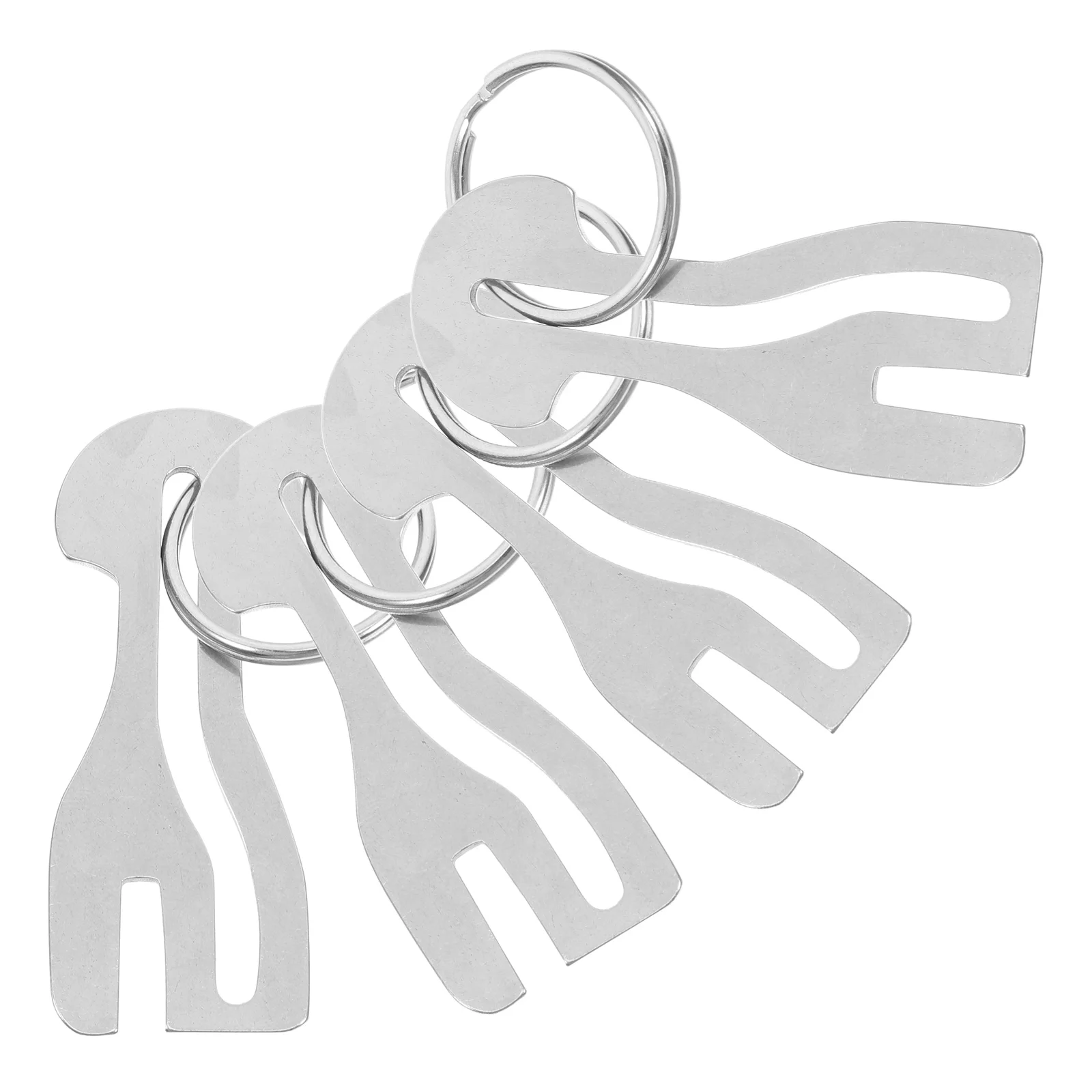 4 Pcs Token Keychain Unique Rings Shopping Trolley Tokens Metal Office Supplies Portable Remover Zinc Alloy