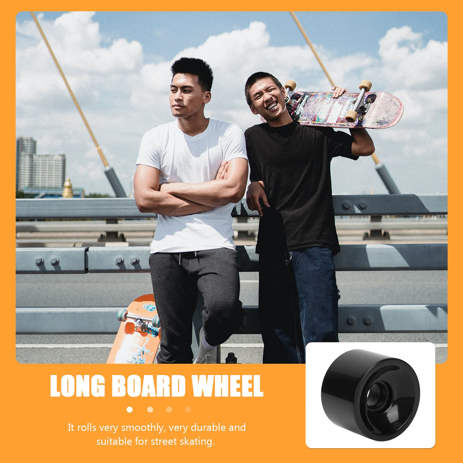 

4pcs Skateboard Wheels Replacement Pu Material High Resilience Durable Shock Resistant Longboard Accessories Wheel For Sports