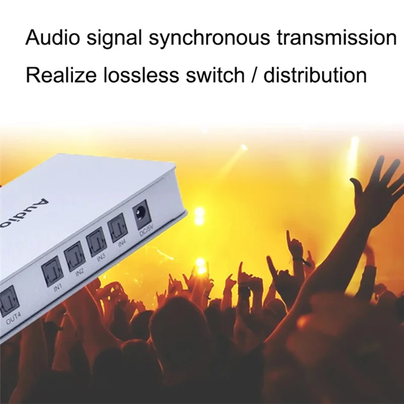 Exquisite Workmanshipp-4X4 Audio Matrix Spdif Toslink Digitale Ottico 4 In 4 Out Audio Switch Converter Splitter Box Per TV DVD