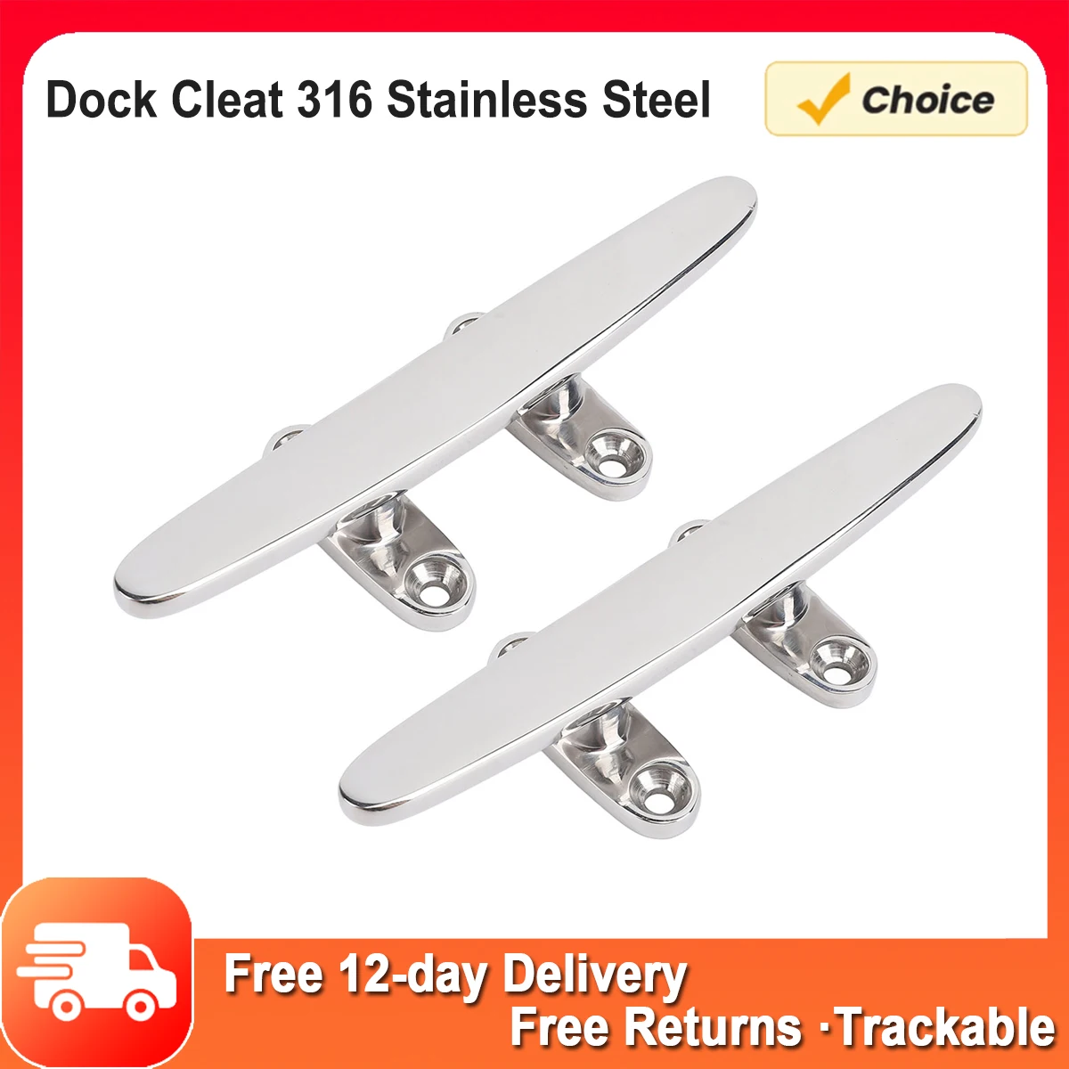 

6-дюймовая планка для лодки из нержавеющей стали 316 Сверхмощная плоская веревочная планка морского класса для яхты, скоростной катер, грузовой корабль, плоская лодка, планка