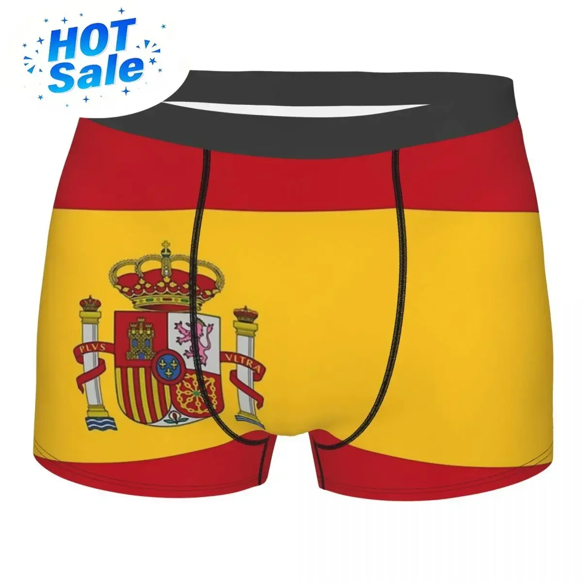 Spain Flag Men's Panties Flag Of Spain Men Boxer Underwear Cotton for Male Large Size Lot Soft