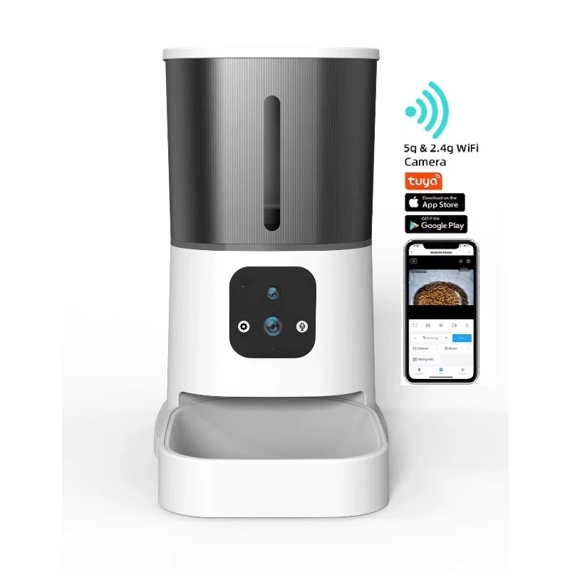 

Trend product 2025 new product Tuya application control high definition camera automatic smart pet food dispenser