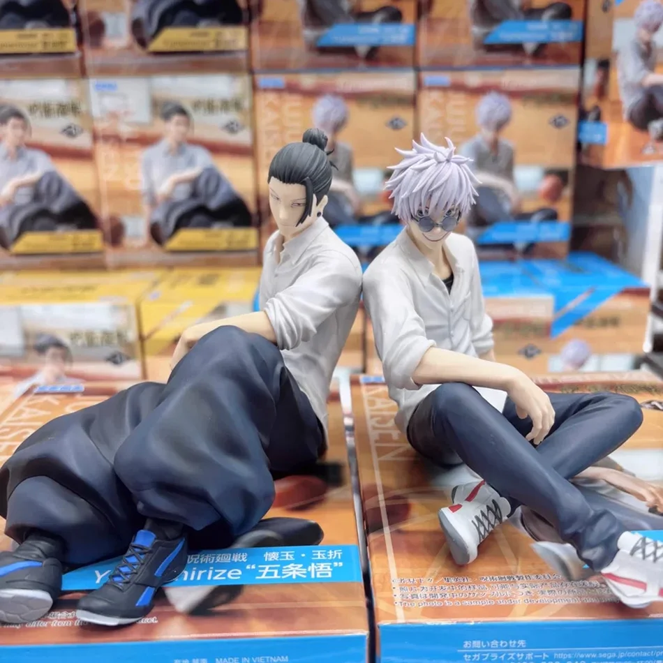 10 سنتيمتر جوجو ساتورو أنيمي Jujutsu Kaisen الشكل Satoru Gojo الراحة وقت الجلوس موقف يأتي هدية لعبة عمل الشكل البلاستيكية